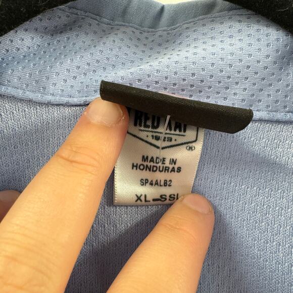 Red Kap blue button down Snap shirt - Picture 4 of 8